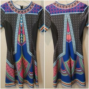 Flying Tomato Geomatric Pattern Dress